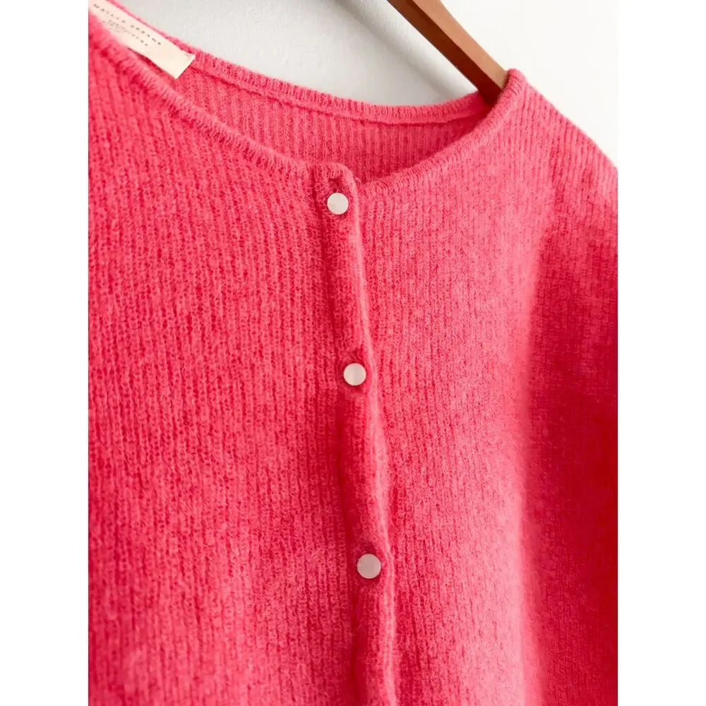 Sezane Gaspard Button-Front Cardigan in Capucine - Picture 4 of 9